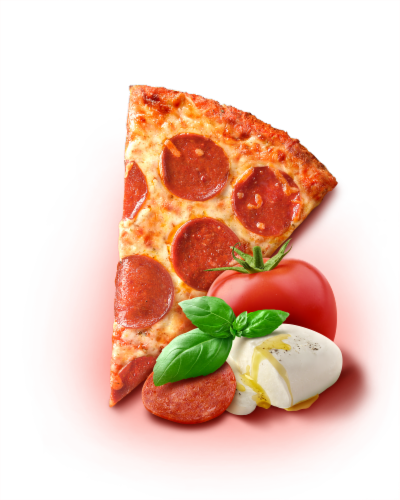 Quest Thin Crust Uncured Pepperoni Frozen Pizza Perspective: top