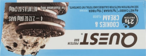 Quest Cookies & Cream Protein Bars Perspective: top