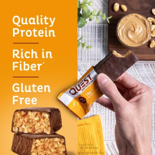 Quest Crispy Chocolate Peanut Butter Protein Bars Perspective: top