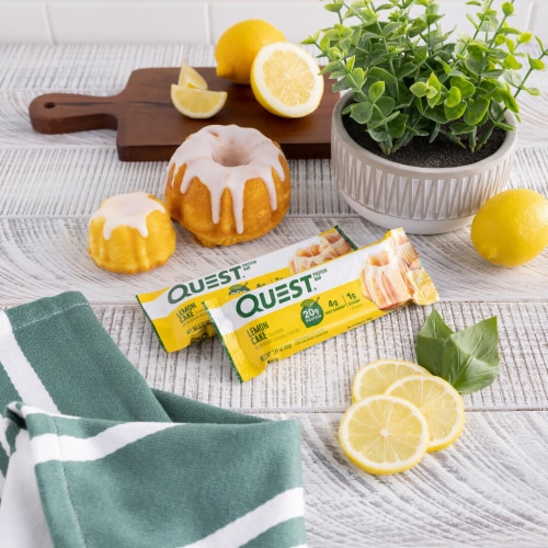 Quest Lemon Cake Flavor Protein Bars Perspective: top