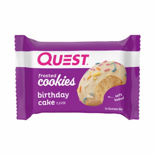 Quest® Birthday Cake Frosted Protein Cookies Perspective: top