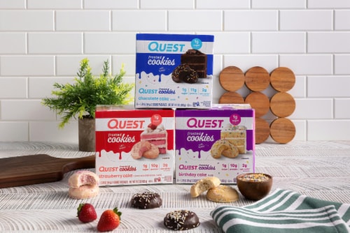 Quest Frosted Chocolate Cake Flavor Protein Cookie Perspective: top