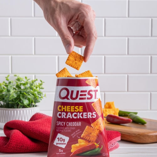 Quest® Spicy Cheddar Cheese Crackers Perspective: top