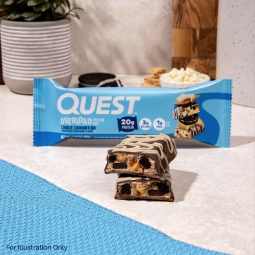 Quest™ Overload Cookie Commotion Protein Bar Perspective: top