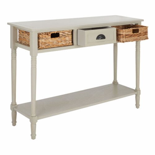 SAFAVIEH Christa Console Table With Storage Vintage Grey Perspective: top