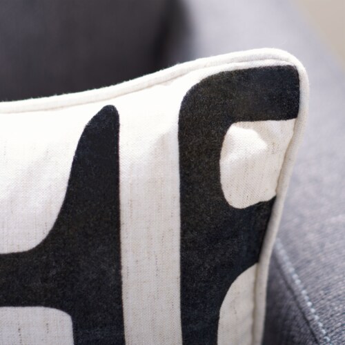 Safavieh Maize Square Pillow Set - Black Perspective: top