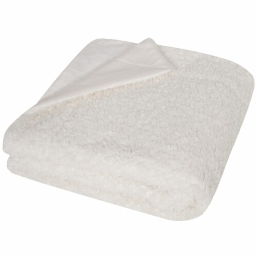 SAFAVIEH Marshmallow Throw Blanket Creme Perspective: top