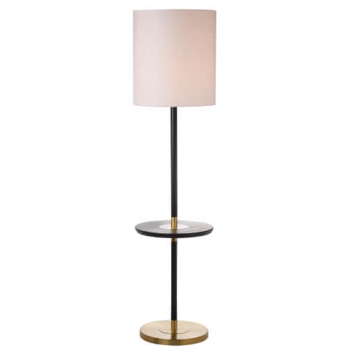SAFAVIEH Janell Floor Lamp | Black / Gold | Perspective: top
