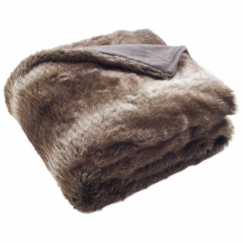 Safavieh Faux Luxe Brick Throw - Chocolate Perspective: top