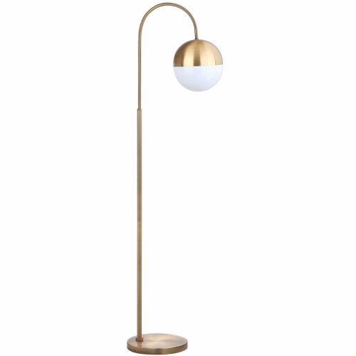 SAFAVIEH Jonas Floor Lamp | Brass | Perspective: top