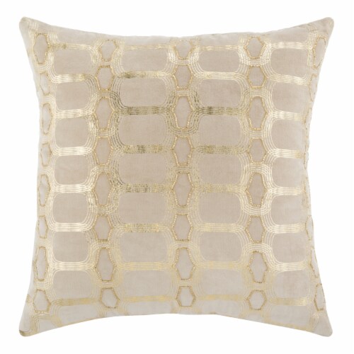 Adalie Pillow 12 X 20 Pillow (Beige/Gold) Perspective: top