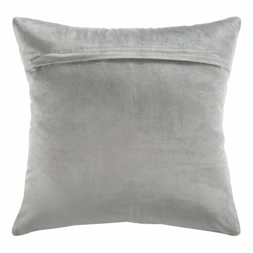 Safavieh Edmee Metallic Pillow - Light Gray/Silver Perspective: top