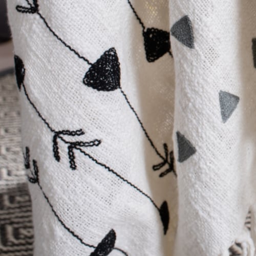 Safavieh Penton Throw Blanket - Grey Perspective: top