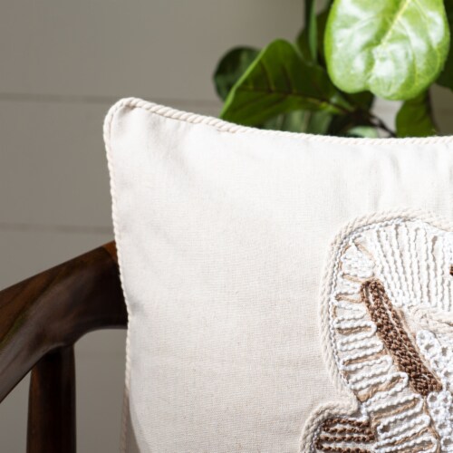 Safavieh Sanden Natural Seahorse Pillow Perspective: top