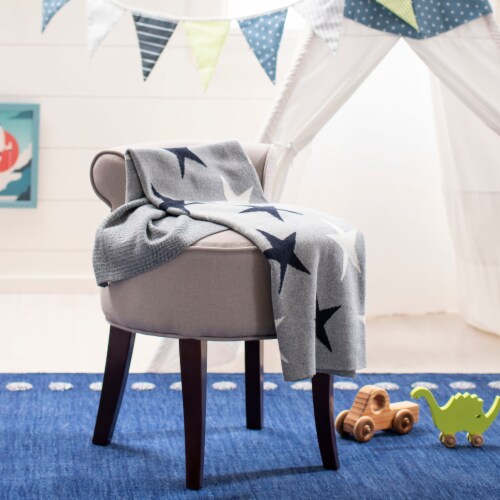 Safavieh Star Baby Throw - Grey Perspective: top