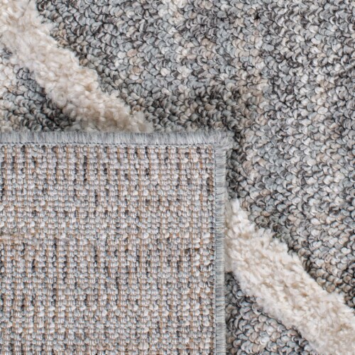 Safavieh Martha Stewart Lucia Shag Area Rug - Light Gray/White Perspective: top