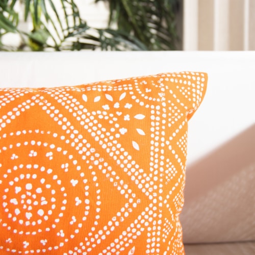 Safavieh Valenti Pillow - Orange Perspective: top