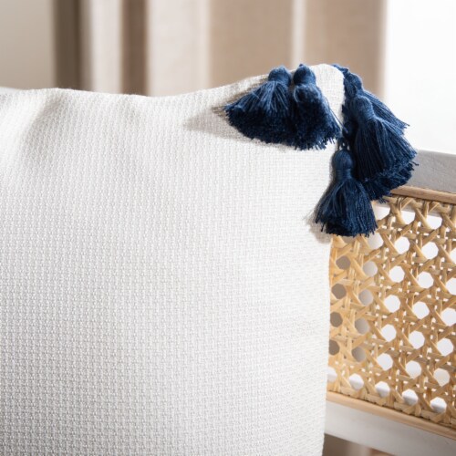 Safavieh Larzon White Pillow Perspective: top