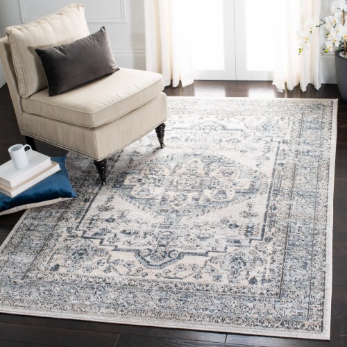 Safavieh Martha Stewart Dacota Oregon Area Rug - Light Blue/Ivory Perspective: top