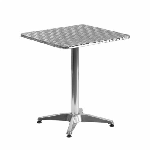 Flash Furniture TLH - ALUM - 24SQ - 020CHR4 - GG 23.5 in. Square Aluminum Indoor - Outdoor Ta Perspective: top