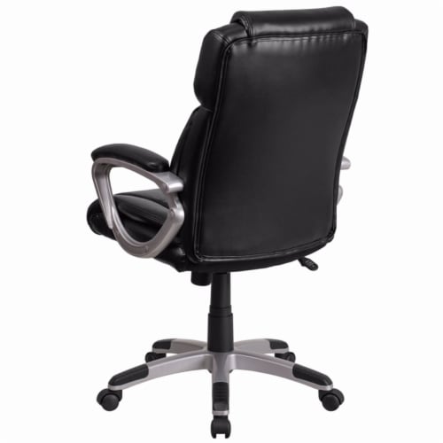 Flash Furniture Faux Leather Mid-Back Executive Office Chair Black GO2236MBK Perspective: top