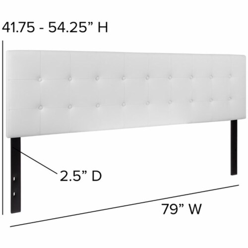 Flash furniture lennox tufted upholstered king size headboard in black discount vinyl