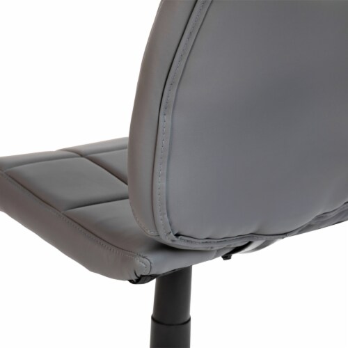 Grey quilted sales office chair