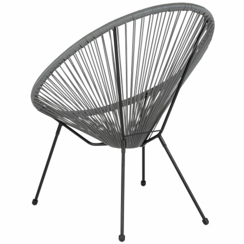 Grey Bungee Oval Lounge Chair 36x26x17 Gerbes Super Markets