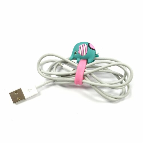 Wrapables Cute Animals Cord Organizer / Earphone Wrap, Elephant Perspective: top