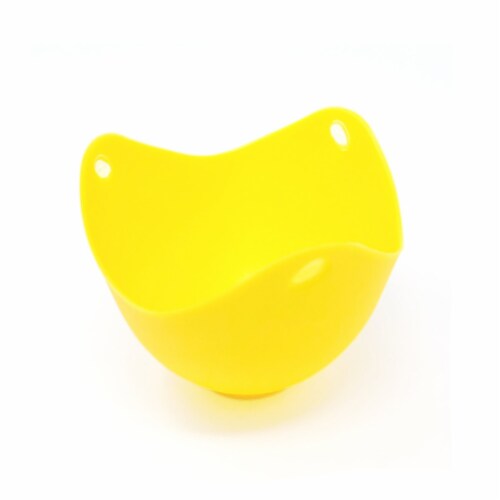 Silicone Non-stick Egg Poachers, Poached Egg Cups for Steaming Microwaving Boiling Perspective: top