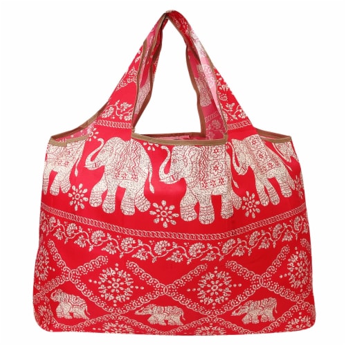 Wrapables Large Nylon Reusable Shopping Bags (Set of 3), Wild Life Perspective: top