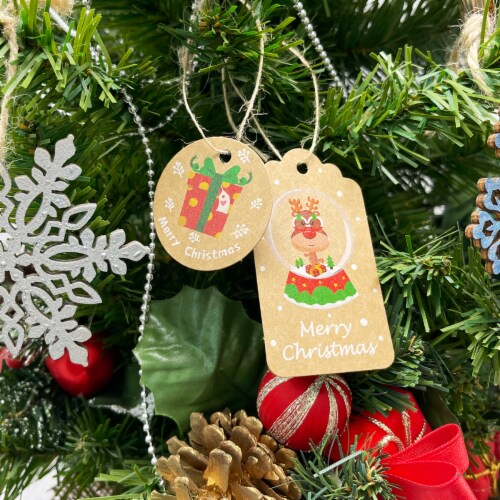 Wrapables Gold Foil Christmas Holiday Gift Tags/ Hang Tags for Gift-Wrapping,  (100pcs), 100 Pieces - Kroger