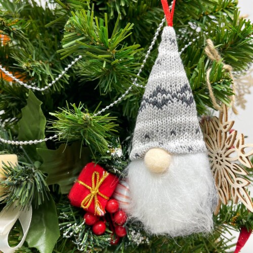 Wrapables Gnomes Christmas Tree Ornaments Holiday Decorations (Set of 4) Perspective: top