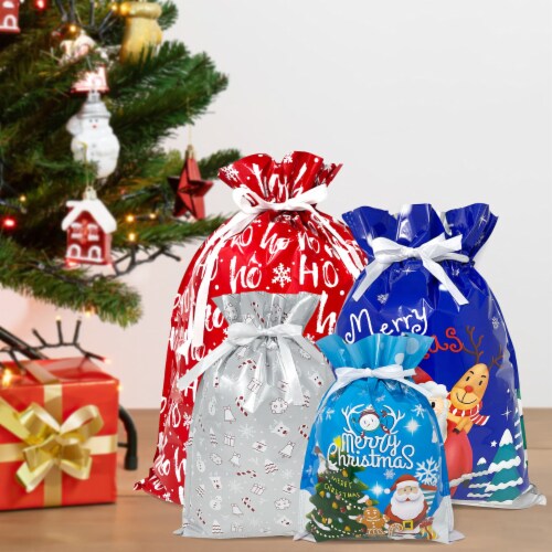 Wrapables Aluminum Foil Christmas Drawstring Gift Bags for Gift Wrap,  Parties (Set of 6), 6 Pieces - Fry's Food Stores