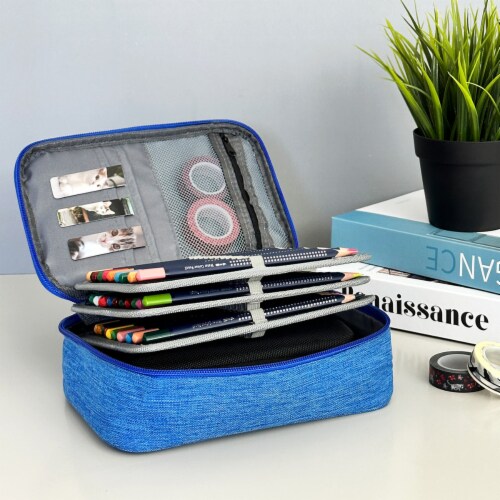 Large Capacity 72 Holes Zipper Pencil Case Pen Bag Stationery