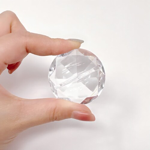 Wrapables Acrylic Diamond Place Card Holders for Weddings, Table Decor (12pcs), Clear Perspective: top