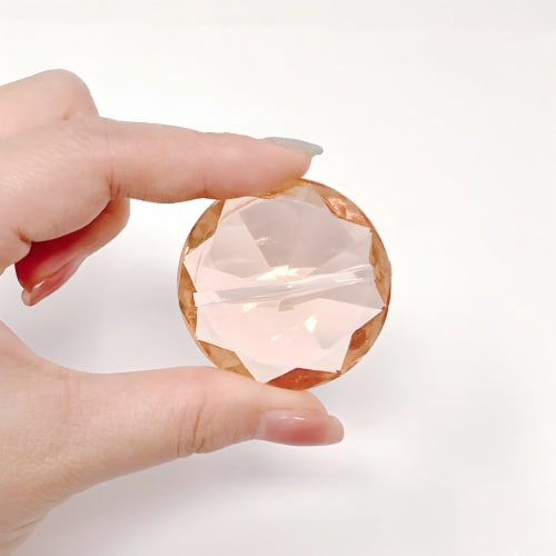 Wrapables Acrylic Diamond Place Card Holders for Weddings, Table Decor (12pcs), Rose Gold Perspective: top