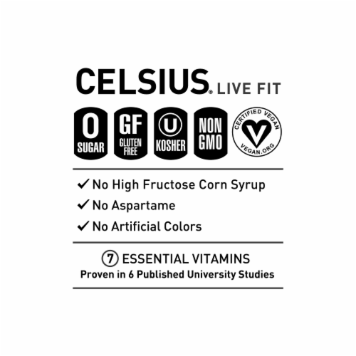 CELSIUS® Sparkling Oasis Vibe Energy Drink Can Perspective: top