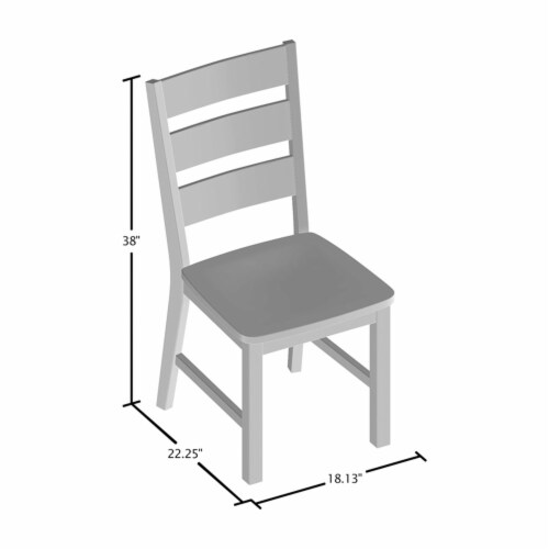 Furniture of America Elsbeth Wood Dining Side Chair in Walnut (Set of 2) Perspective: top