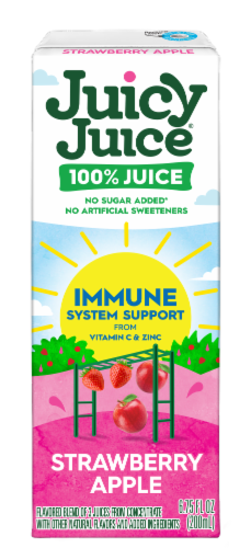 Juicy Juice®  Immune System Support Strawberry Apple 100% Juice Perspective: top
