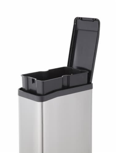 Home Zone Living Rectangle Step Trash Bin Perspective: top