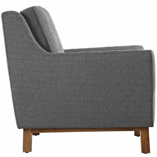 Beguile Living Room Set Upholstered Fabric Set of 2 - Gray Perspective: top