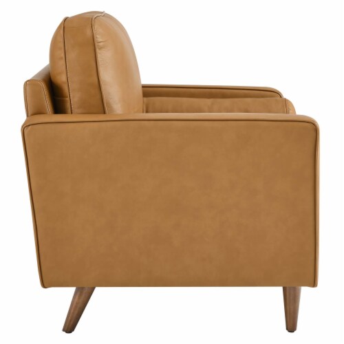 Valour Leather Armchair Perspective: top