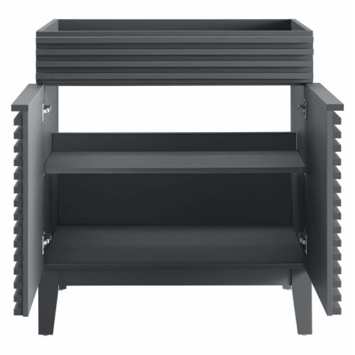 Render 30 Bathroom Vanity Cabinet, Gray Perspective: top