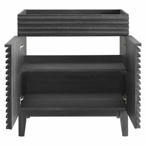 Render 30 Bathroom Vanity Cabinet, Charcoal Perspective: top