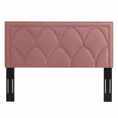 Greta Performance Velvet Twin Headboard, Dusty Rose Perspective: top