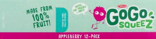 GoGo Squeez® Gluten-Free Apple Berry Applesauce Pouches Perspective: top