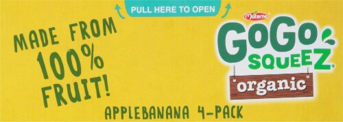 GoGo Squeez Organic Fruit On The Go Apple Banana Pouches Perspective: top