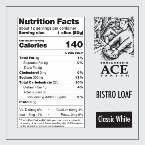 ACE Bakery® Classic White Bistro Loaf Perspective: top