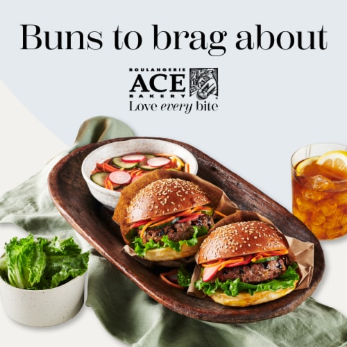 ACE Bakery® Sesame Gourmet Burger Buns Perspective: top